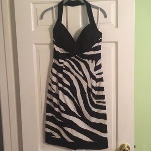 Karen Millen zebra halter dress